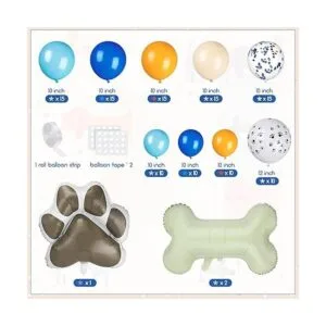 Kit de guirnaldas de globos temáticos azules para fiestas_2