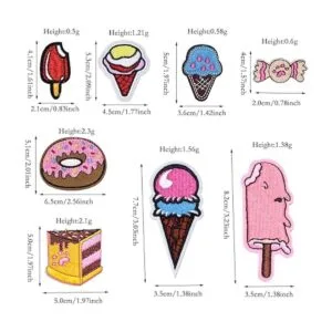 Zayookey 32 parches bordados de dibujos animados parches_2