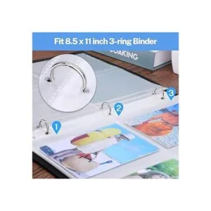 MaxGear Fundas de fotos para carpeta de 3 anillos 3.5 x_3