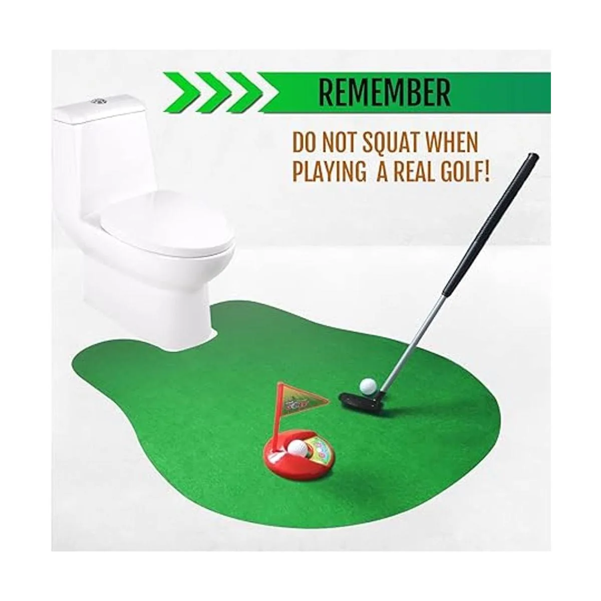 Novelty Place Juego de juego de golf para inodoro_4