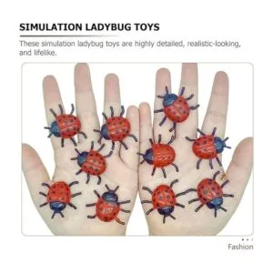 NUOBESTY 30 figuras falsas de mariquita modelos realistas_5