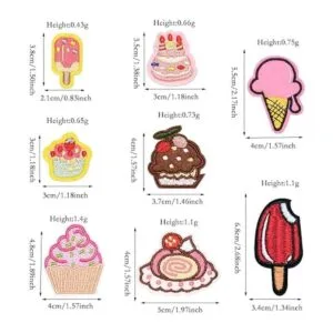 Zayookey 32 parches bordados de dibujos animados parches_4