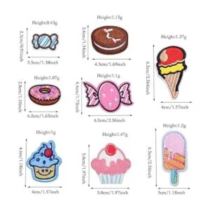 Zayookey 32 parches bordados de dibujos animados parches_3