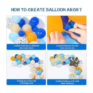 Kit de guirnaldas de globos temáticos azules para fiestas_3