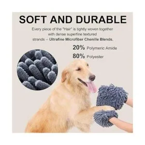 DogLemi Guante de toallas para perros toalla de secado_2