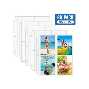 MaxGear Fundas de fotos para carpeta de 3 anillos 3.5 x_4