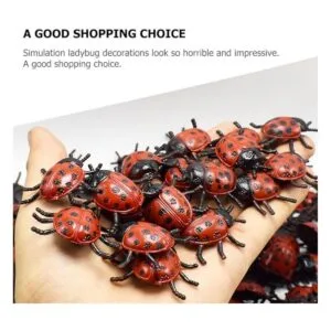 NUOBESTY 30 figuras falsas de mariquita modelos realistas_4