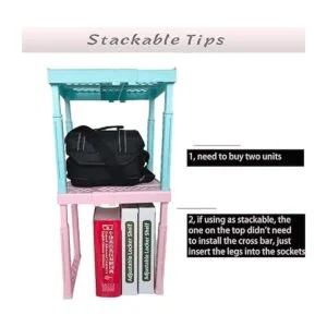 Estante ajustable para casillero de altura y ancho rosa_6