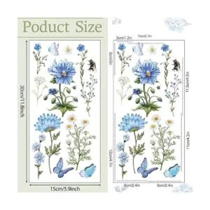 10 hojas de transferencia de flores botánicas para_2