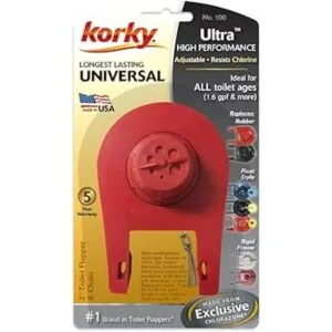 Korky 100DP 100 Solapa de inodoro paquete de 2 color rojo_3