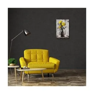 Arte de pared en lienzo de rosas rústicas flores_5