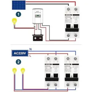 Disyuntores miniatura de 15 amperios 12V400V CA CC 10A_2
