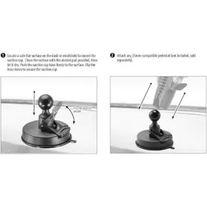 Arkon Base de succión adhesiva resistente con bola de_3