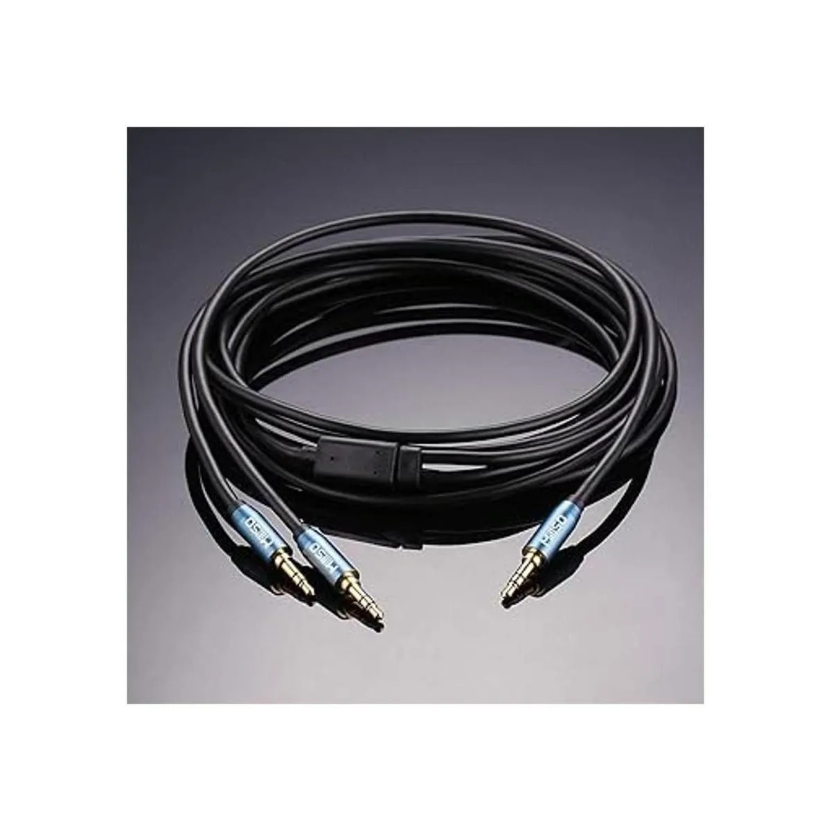 MillSO Divisor de audio de 0.138 in macho a 2 machos de_2