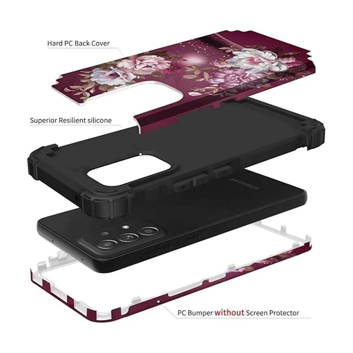Hocase Funda para Galaxy A53 5G protección resistente a_5