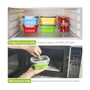 Recipientes plegables de almacenamiento de alimentos con_6