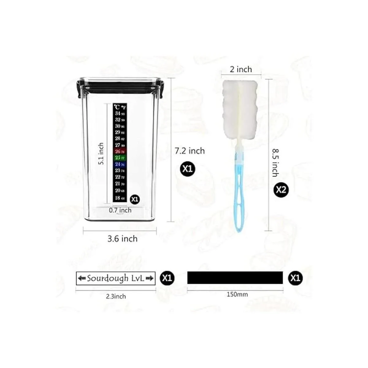 Kit de tarro de iniciación de masa madre tarro de_5