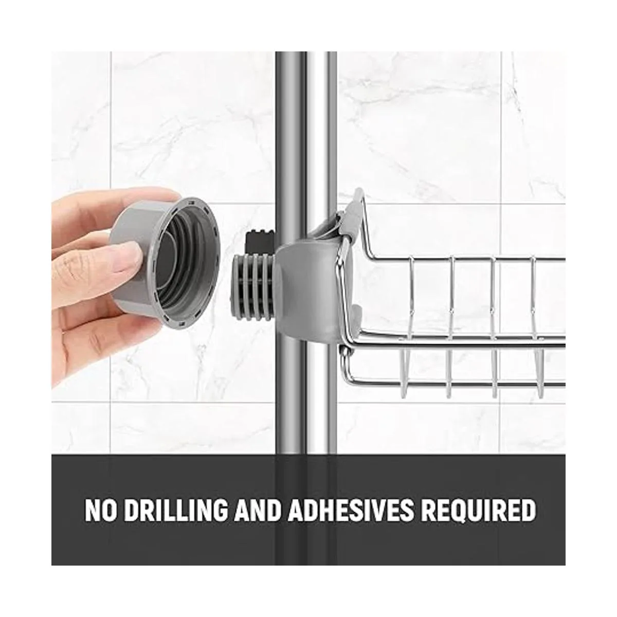 Estante organizador de estante para ducha barra de ducha_4