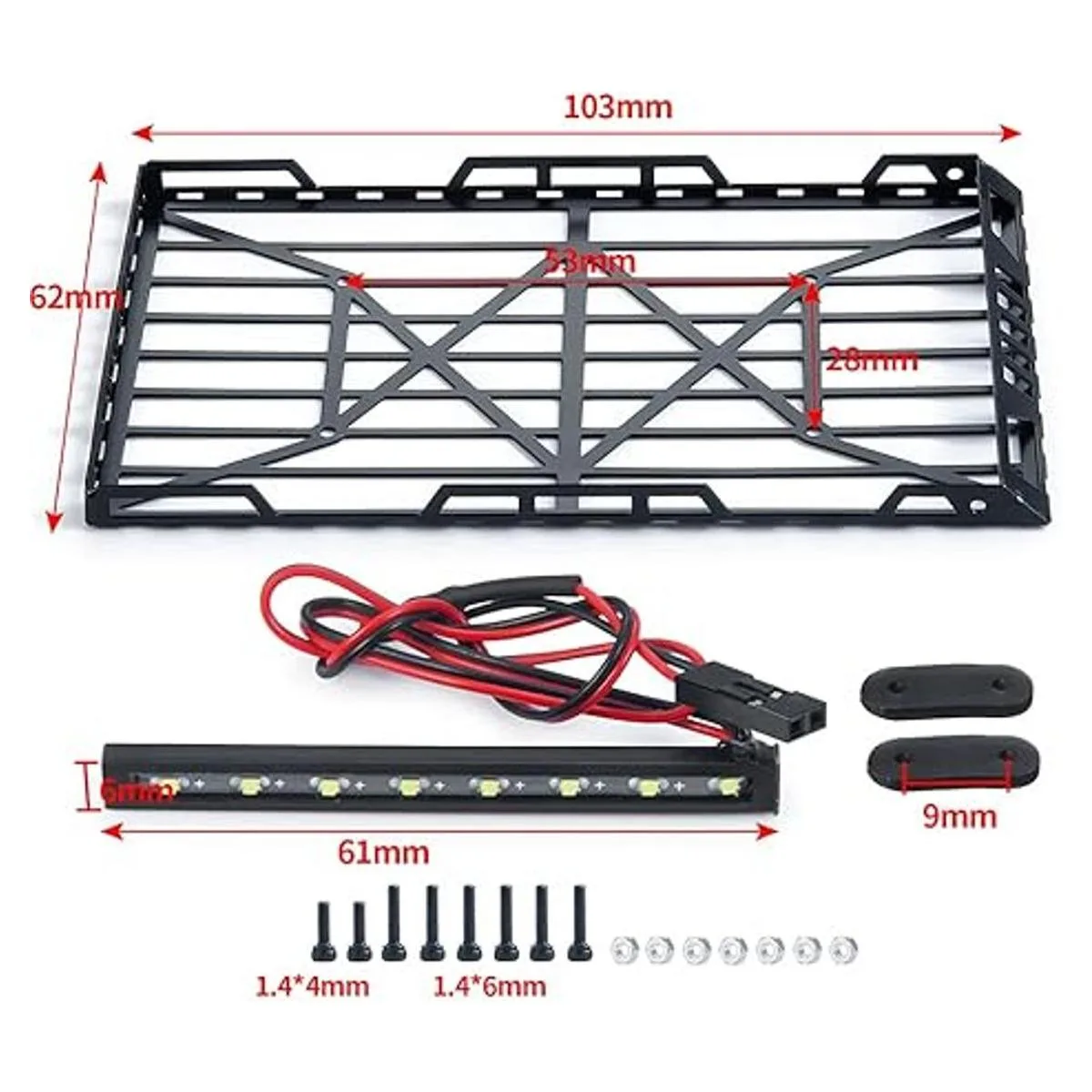 RCLIOLN Portaequipajes de portaequipajes RC de 124 con_2