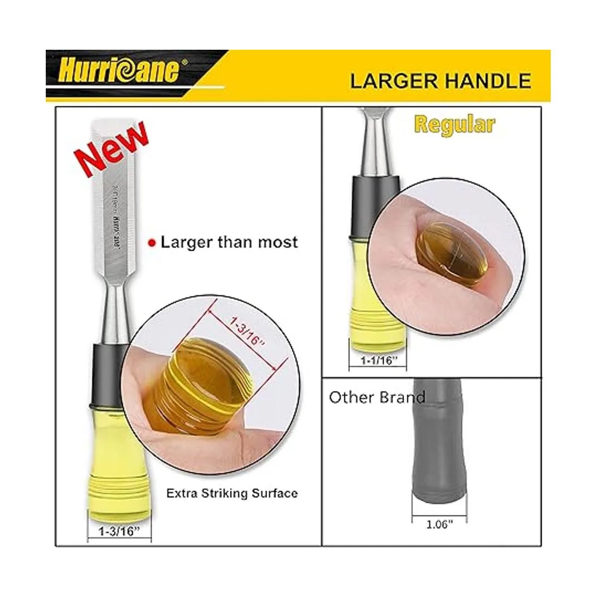 Juego de cinceles de madera de 4 piezas para carpintería_2