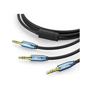 MillSO Divisor de audio de 0.138 in macho a 2 machos de_1