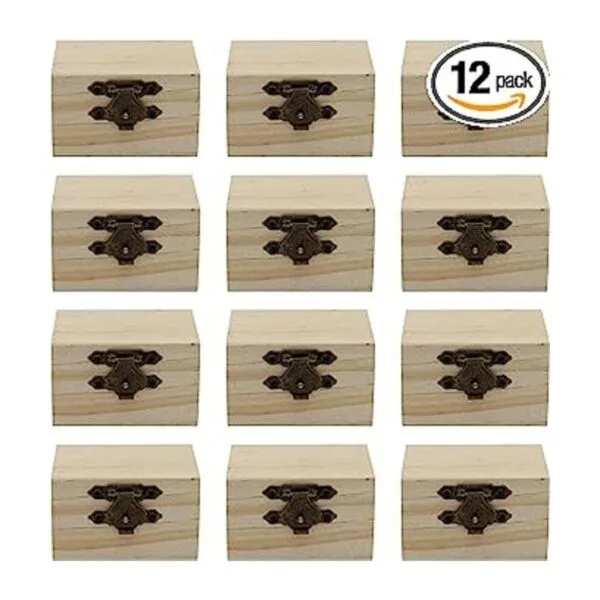 Creative Hobbies Paquete de 12 mini cajas de tesoro de_1