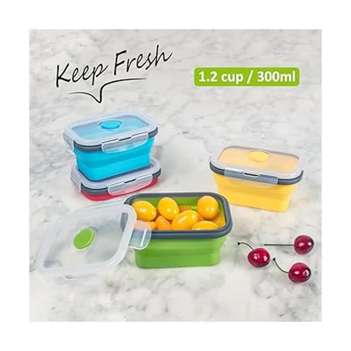 Recipientes plegables de almacenamiento de alimentos con_2