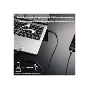 MillSO Divisor de audio de 0.138 in macho a 2 machos de_3