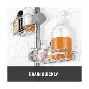 Estante organizador de estante para ducha barra de ducha_5