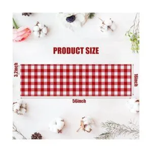 Tatuo Cortinas a cuadros de búfalo de Navidad cenefas de_2