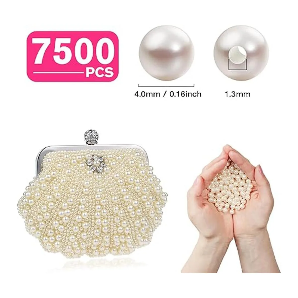 7500 piezas Cuentas de perlas cuentas redondas pequeñas_6