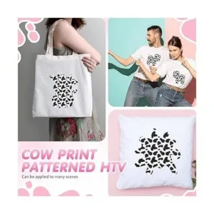 Vinilo de transferencia de calor con patrón de vaca de_6