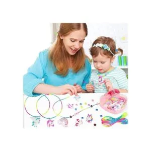 Unicorn Jewelry Making Kit 5 Rubber Necklaces and Charms_3