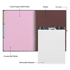 Rimilak Portapapapeles en espiral con bloc de notas_3