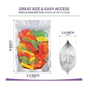 Stand Up Mylar Bolsas de 5.5 x 8 pulgadas 1.6 pulgadas_3