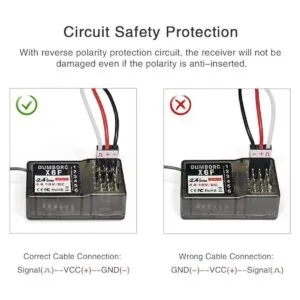 DUMBORC X6F Receptor RC de 6 canales de 2.4 GHz para_6