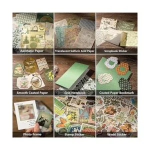 JOYCHOIC Kit de diario de basura vintage kit de diario_6