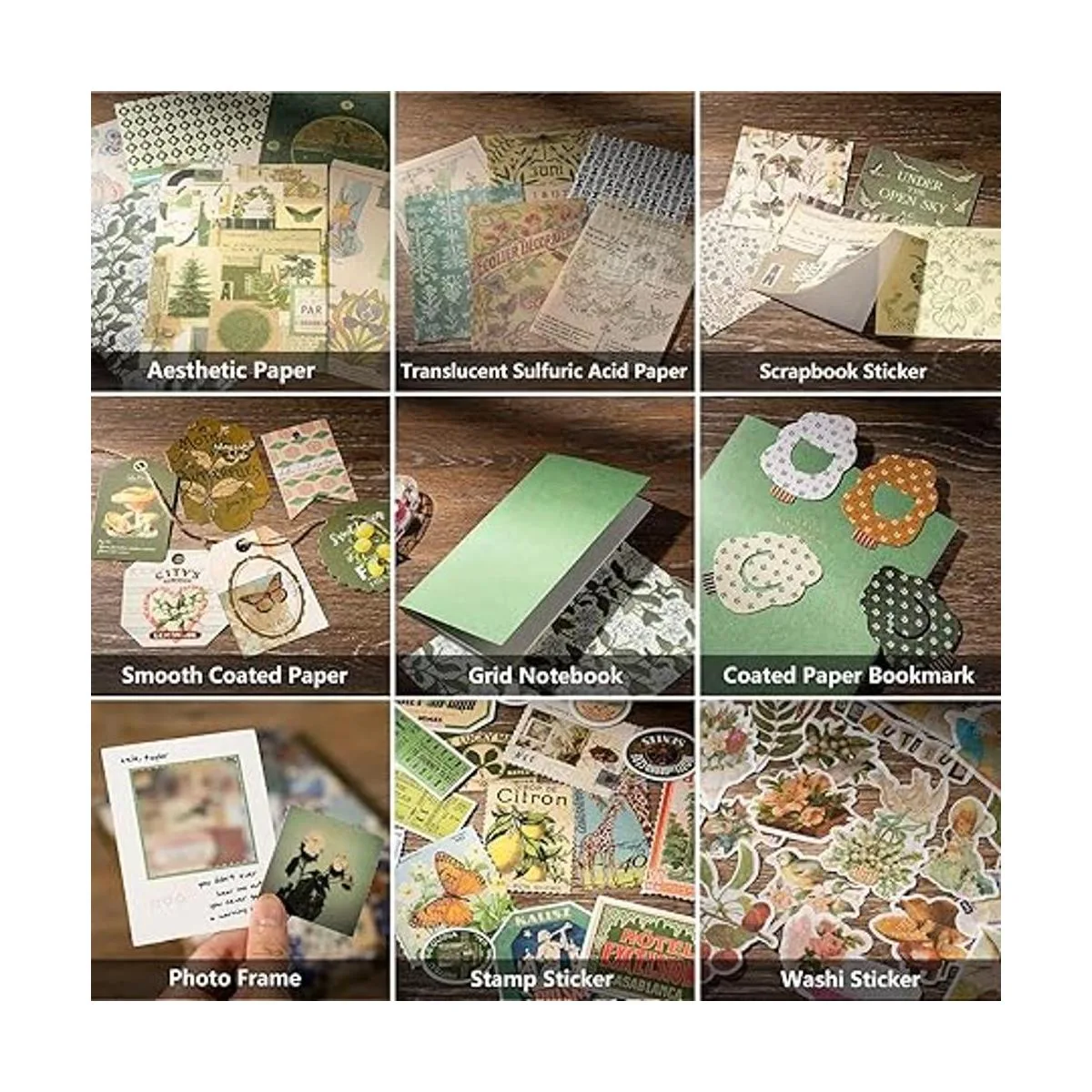 JOYCHOIC Kit de diario de basura vintage kit de diario_6