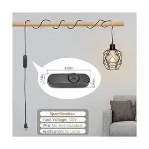 Interruptor de lámpara en línea paquete de 2 unidades_5