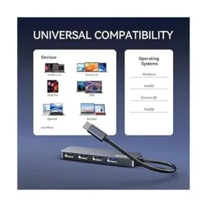 MEANHIGH Adaptador USB C Hub tipo C de 4 puertos para_6