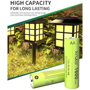 Kruta AA Baterías solares recargables de 1600 mAh de alta_4