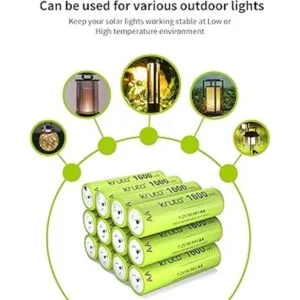 Kruta AA Baterías solares recargables de 1600 mAh de alta_3