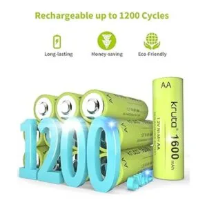 Kruta AA Baterías solares recargables de 1600 mAh de alta_5