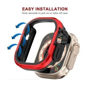 NINKI Funda de metal compatible con Apple Watch Ultra de_6