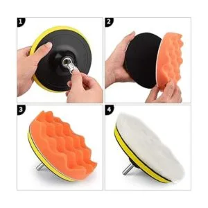 Kshineni Almohadillas de pulido de taladro de 5 pulgadas_5