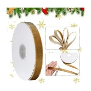 3 rollos de cinta de terciopelo vintage de Navidad cinta_3