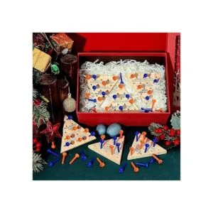 Juego de 6 clavijas triangulares de madera juego de mesa_6