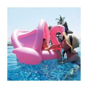 Flotador de piscina para bebés con toldo anillo de_2