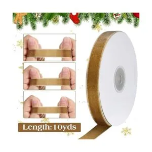 3 rollos de cinta de terciopelo vintage de Navidad cinta_2