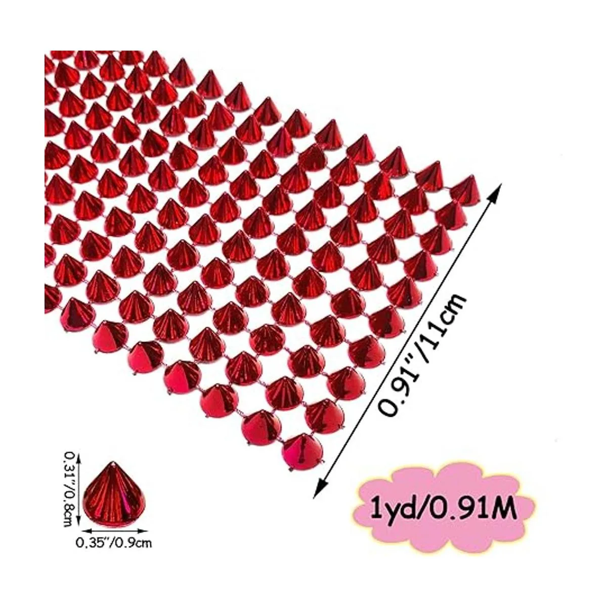 Yhsheen Pico de 1 yarda para manualidades cono de estude_2